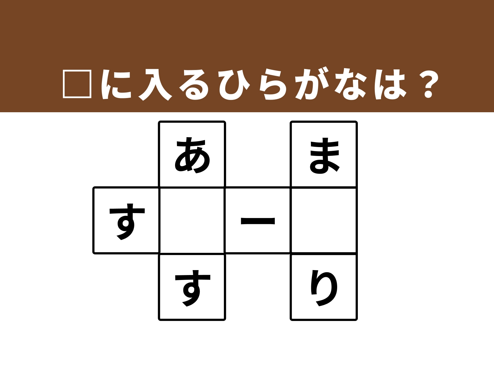 □に入るひらがなは？