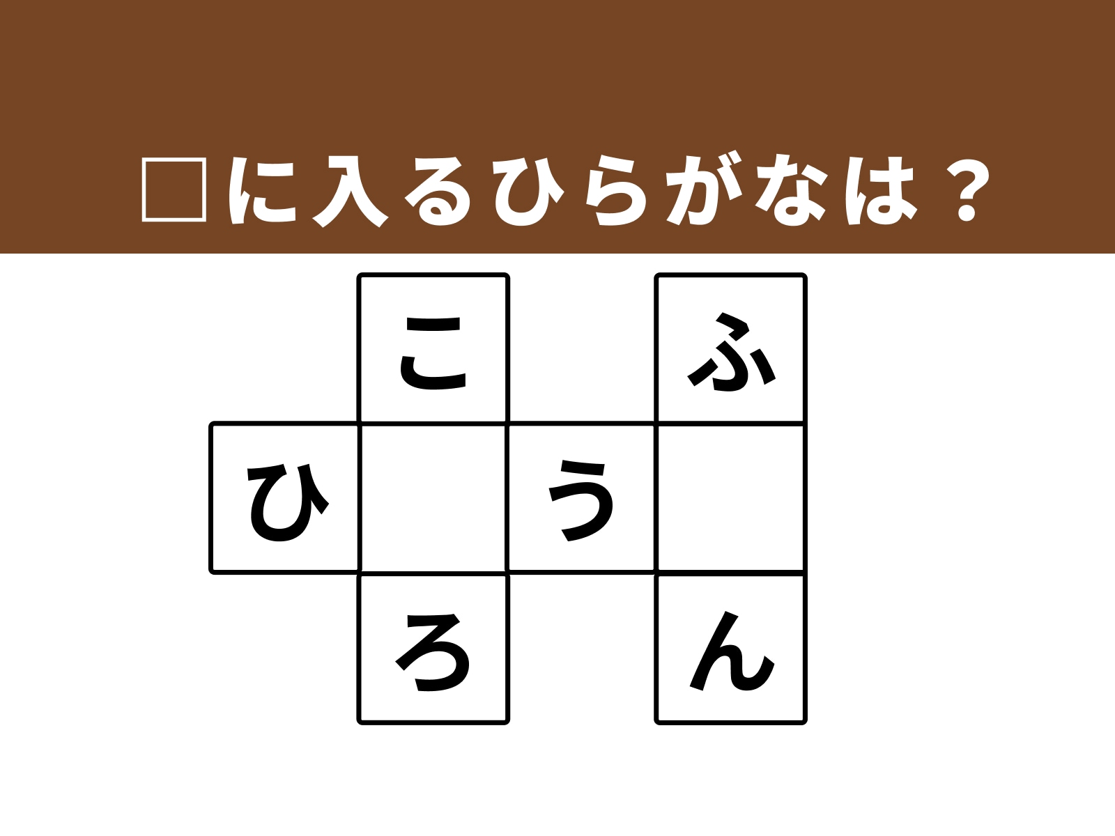 □に入るひらがなは？