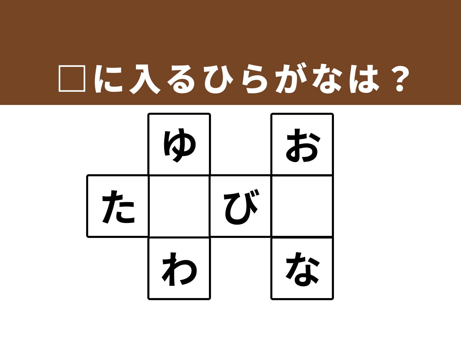 □に入るひらがなは？