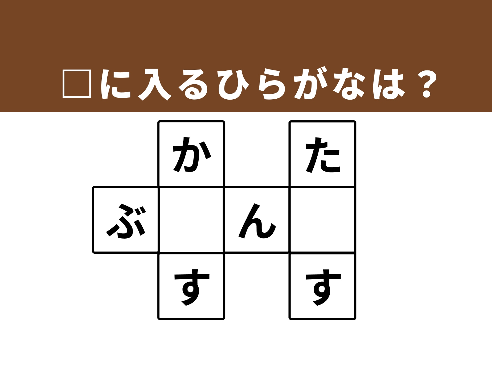 □に入るひらがなは？