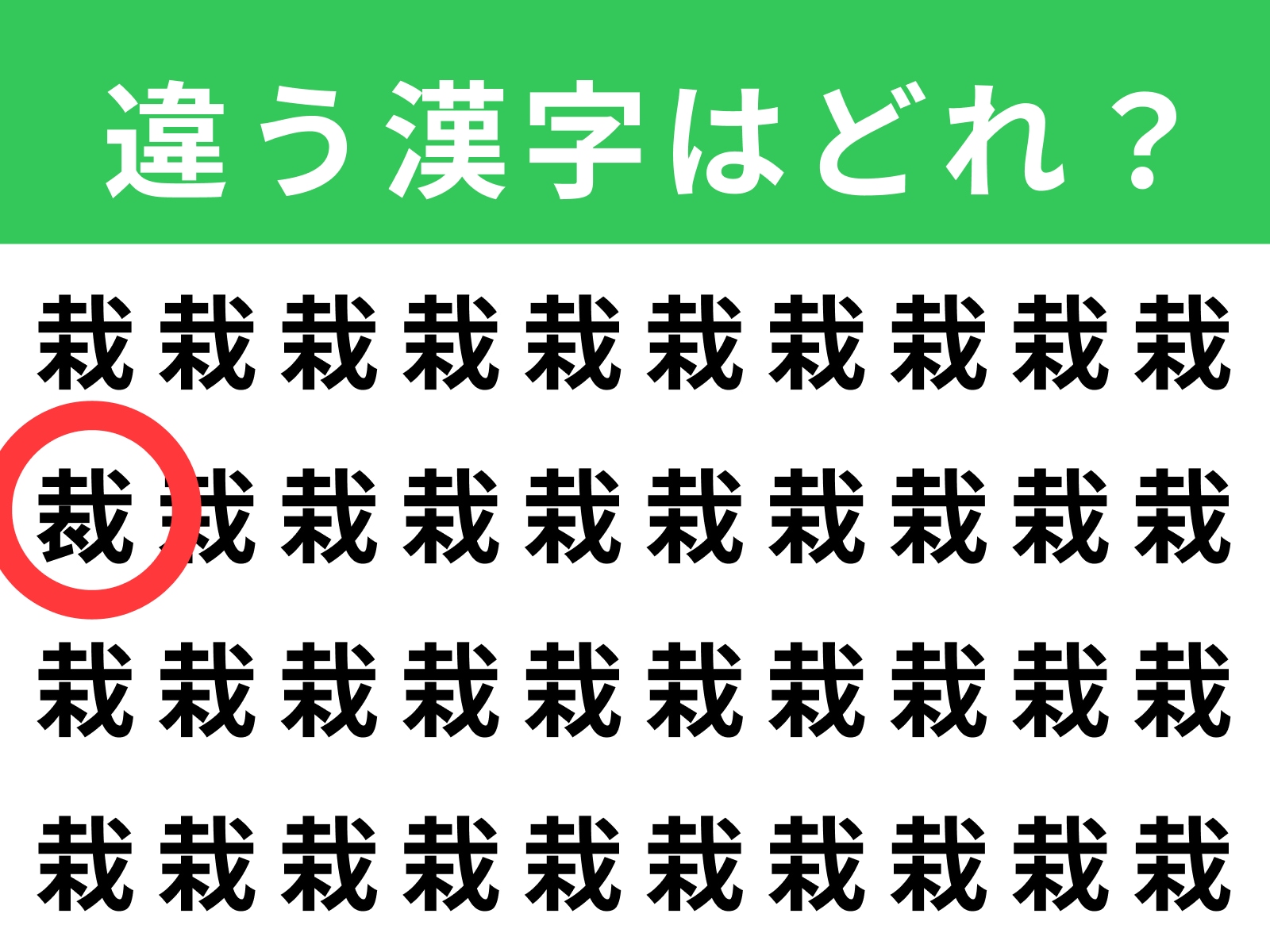 正解：裁