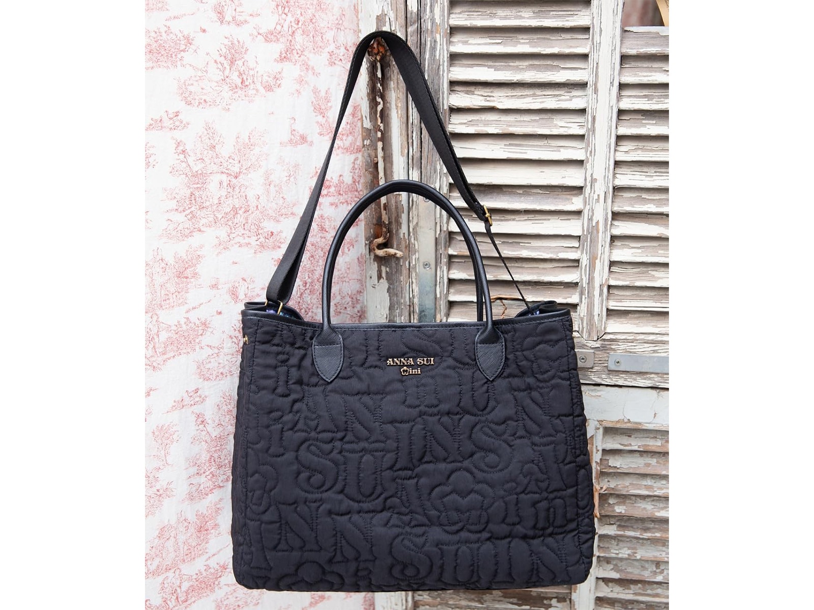 ANNA SUI mini リバーシブルで使えるロゴキルトなトートバッグBOOK
