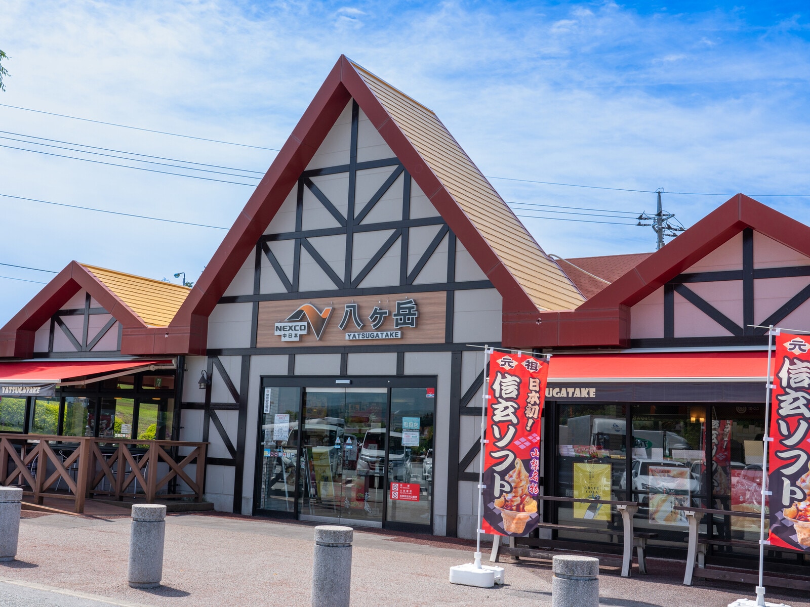 八ヶ岳パーキングエリア（下り）からの八ヶ岳の眺め
