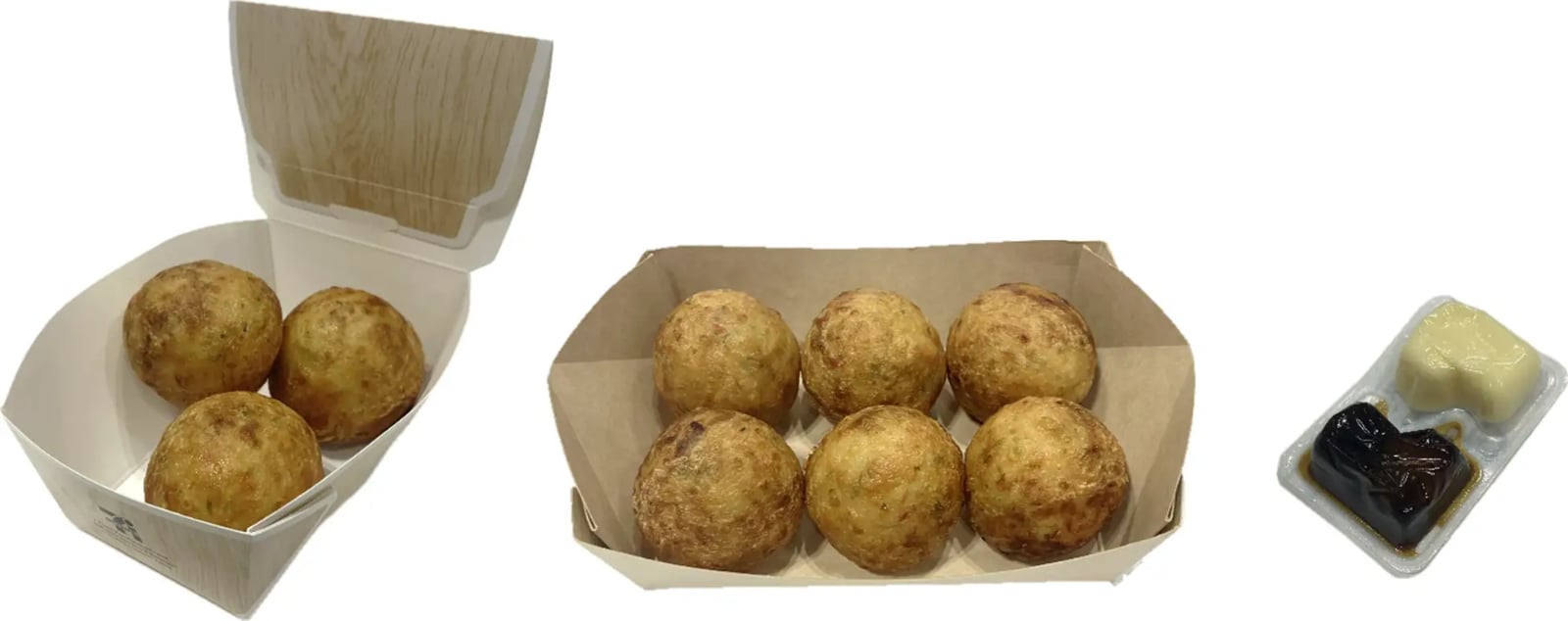 揚げたこ焼き：3個入り 税込213.84円／6個入り 税込427.68円