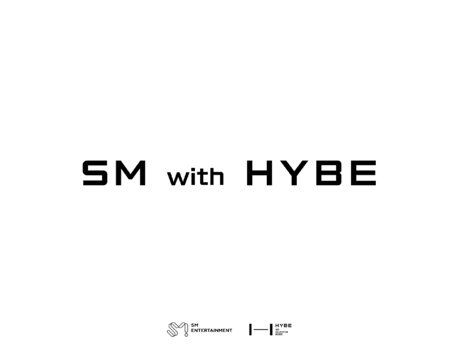 当時発表された「SM with HYBE」ロゴ