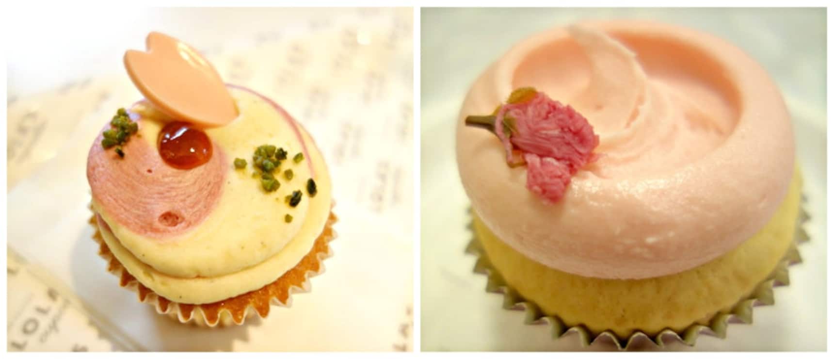 2 Sakura Cupcakes, 2 Very Different Flavors