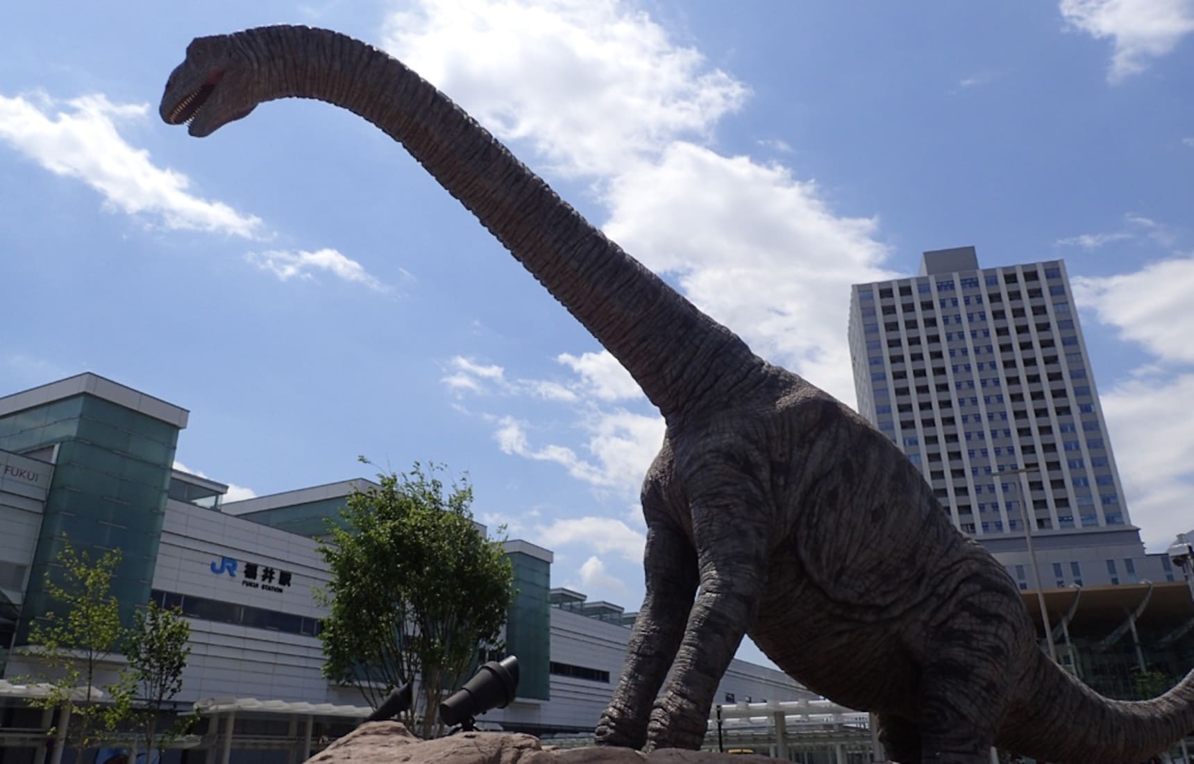 The Dinosaur Kingdom in front of Fukui Station