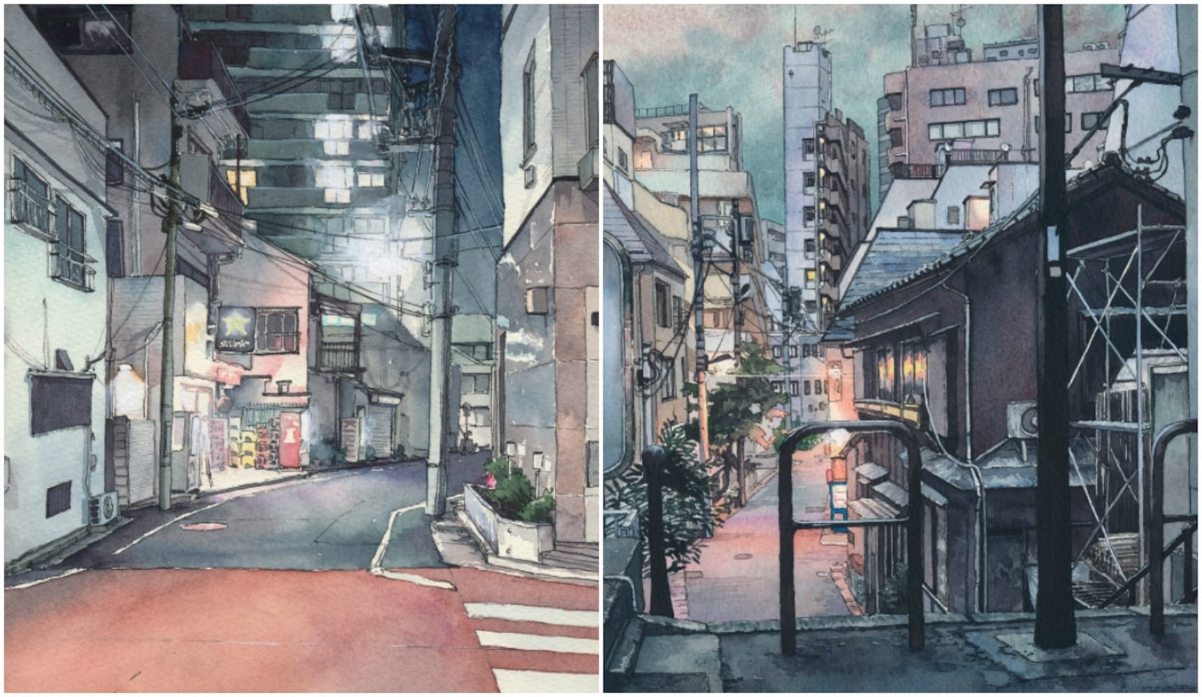 Watercolors Bring the Streets of Tokyo to Life
