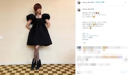 hitomi、レアな膝上丈ワンピで美脚を披露！ 「めちゃくちゃ可愛いっ～!!お姫様みたいっす～!!」