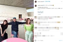 アンガールズ・田中卓志「顔が緩んじゃってます」 峯岸みなみ、朝日奈央に囲まれ、両手に花！