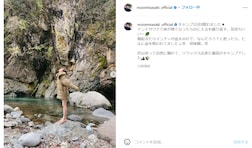 佐々木希、すっぴん!? 姿で美脚を披露！ 「キャンプ場でこんなに美しい人いるんですか！？」