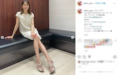 矢田亜希子、ミニ丈ワンピで生足美脚を披露！ 「スタイル抜群」「生脚たまらんです」