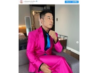 なかやまきんに君、ド派手なピンクスーツ姿披露！ 「服着るんだ」「着痩せするきんに君すげぇ」
