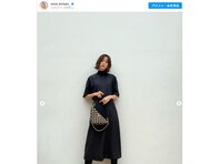 「髪短いのかわいすぎ」桐谷美玲、PRADAのバッグがおしゃれなブラックコーデ公開！ 「お顔が小さい」