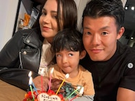 亀田和毅、結婚7周年の美人妻＆息子との顔出しショット！ 「3人ショット素敵」「これからも末長くお幸せに」