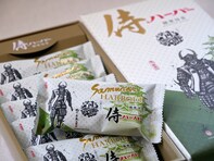 『どうする家康』ロゴ入り「ありあけ 侍ハーバー 勝栗抹茶」発売！ 徳川家の家紋にかけ3種の抹茶を使用