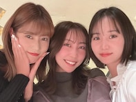 永尾まりや、元AKB48メンバー・阿部マリア＆近野莉菜と仲良しスリーショット披露！ 美人3人のレアショット