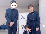 安田美沙子、次男の入園式でデザイナー夫との家族ショット公開！ 「綺麗なママ」「旦那様背高いですね」