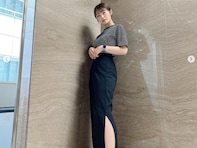 渋谷凪咲、美脚見せのスリットコーデを披露！ 「色気があっていい感じ」「かわいいとしか言えません」