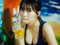 田中美久、ビールを飲む谷間あらわな姿披露！ 「やべーなこりゃ」「飲み過ぎみくりん会ってみたい」