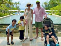 「癒されて涙が出る」黒木啓司、妻・宮崎麗果らと家族旅行で沖縄へ！ 「素敵なファミリーですね」