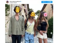 「全てが完璧すぎるご家族」中村江里子、圧巻スタイルの息子＆娘を公開「オシャレでかっこいいです」