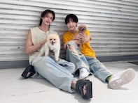 「なんだこの癒やし4ショットは!?」上田竜也、“美女と野獣と犬達”ショット公開！ 「これは破壊力高い」