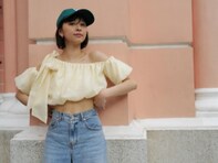 「腹筋横にも割れてる!?」玉井詩織、美ウエスト見せコーデに反響「めちゃくちゃかわいい」「笑顔が素敵」