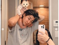 「はんくん久々の顔出し」元ばんばんざい・るな、卒業発表の夫＆娘と家族ショット公開「すっかりパパの顔」