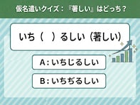 【仮名遣いクイズ】「著しい」は「じ」と「ぢ」、正しくはどっち？ 日本語ルールには例外もあるよ