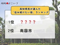 【2025年版】高知県民が選んだ「住み続けたい街（自治体）」ランキング！ 2位「南国市」、1位は？