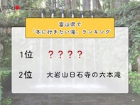 富山県で「冬に行きたい滝」ランキング！ 2位「大岩山日石寺の六本滝」を抑えた1位は？【2026年調査】