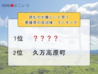 読むのが難しいと思う「愛媛県の自治体」ランキング！ 2位「久万高原町」を抑えた1位は？【2026年調査】