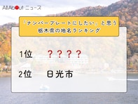 「ナンバープレートにしたい」と思う栃木県の地名ランキング！ 2位「日光市」を抑えた1位は？【2026年調査】
