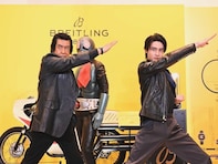 「こんな日が来るなんて」藤岡弘、の息子・藤岡真威人、親子で仮面ライダー“変身”ポーズ！ 「胸あつだわ」