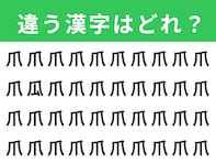 【漢字間違い探しクイズ】1分以内で挑戦しよう！ 「爪」の中にある別の漢字は？