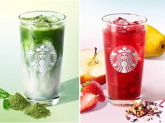 スタバの新作ティーは2種類！ 甘酸っぱい“フルーツティー”＆冬まで楽しめる“ダブル抹茶”【実食レポ】