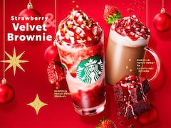 【スタバ新作】クリスマス第1弾フラペは「ストロベリー＆ベルベット ブラウニー」！ 上品な1杯を実食