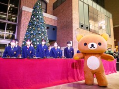 リラックマが点灯式に！ 横浜ワールドポーターズで屋内初となるクリスマスツリーが登場