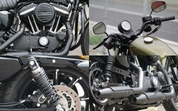 2015年のマイナーチェンジでバージョンアップした前後フットワークに、ニュートラルなハンドルバー&ミッドコントロールステップから成るポジションは実にコントローラブル。そして心臓となるのが、過不足ないパワーをもたらしてくれる排気量883ccのVツインエンジン「エボリューション」。こと“乗りやすさ”という点ではアイアン883より秀でるモデルはない?