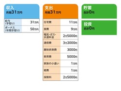 相談者「シークァーサー」さんの家計収支データ