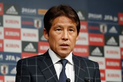 日本代表は西野朗監督が率いる(写真:中西祐介/アフロスポーツ)