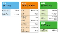 「星」さんの家計収支データ