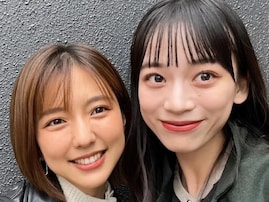 真野恵里菜、由布菜月とサッカー日本代表・妻同士のツーショット！ 「美人すぎます」「鹿島鹿島な2ショット」