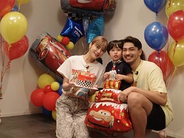 “テラハ結婚”の島袋聖南、長男＆イケメン夫とのバースデーショットに反響！ 「みんなの宝物だね！」