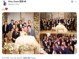 「結婚式場にA代表ほぼ全員いんのえぐすぎ」堂安律の披露宴に豪華メンバー大集合「メンツが濃すぎて」
