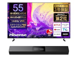 【Amazonセール】ハイセンスの「液晶テレビ＋サウンドバー」が13万円切り