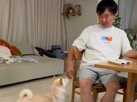 「会話が成り立ってる」かまいたち山内、愛犬とのかわい過ぎるやりとりに反響「このおねだりには負けます」