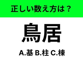 【数え方クイズ】「鳥居」の正しい数え方は何？ 門や橋とは異なる数え方！