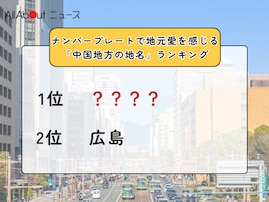 ナンバープレートで地元愛を感じる「中国地方の地名」ランキング！ 2位「広島」を大差で抑えた1位は？